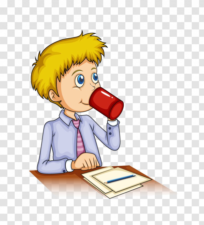 Coffee Drinking Clip Art - Nose - Cartoon School Students Transparent PNG