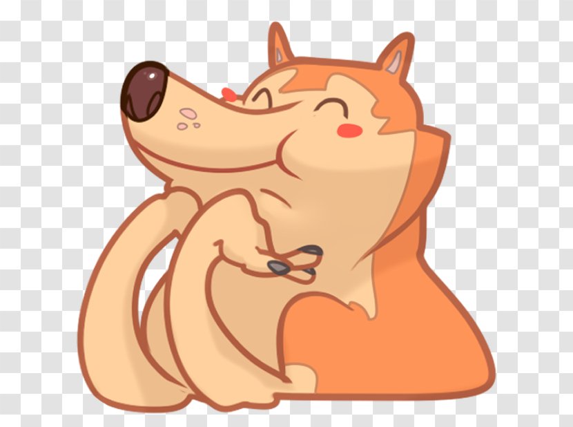 Dog Whiskers Sticker Telegram Emoji - Watercolor Transparent PNG