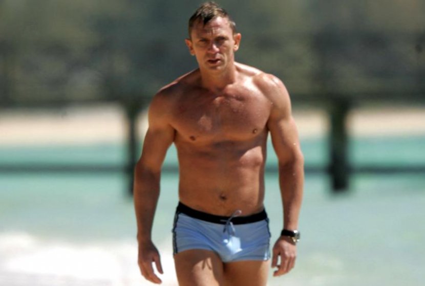 James Bond Film Series Male Swimsuit - Silhouette - Brad Pitt Transparent PNG