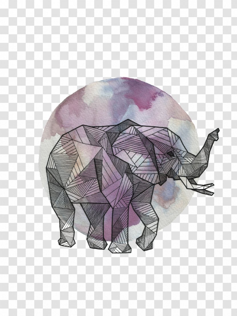 Drawing Watercolor Painting Geometry Animal - Mythical Creature - Animals Transparent PNG