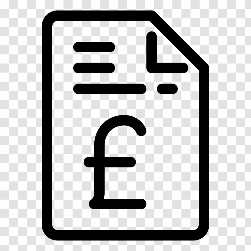 Invoice Pound Sign Sterling Finance - Number - Bits Icon Transparent PNG