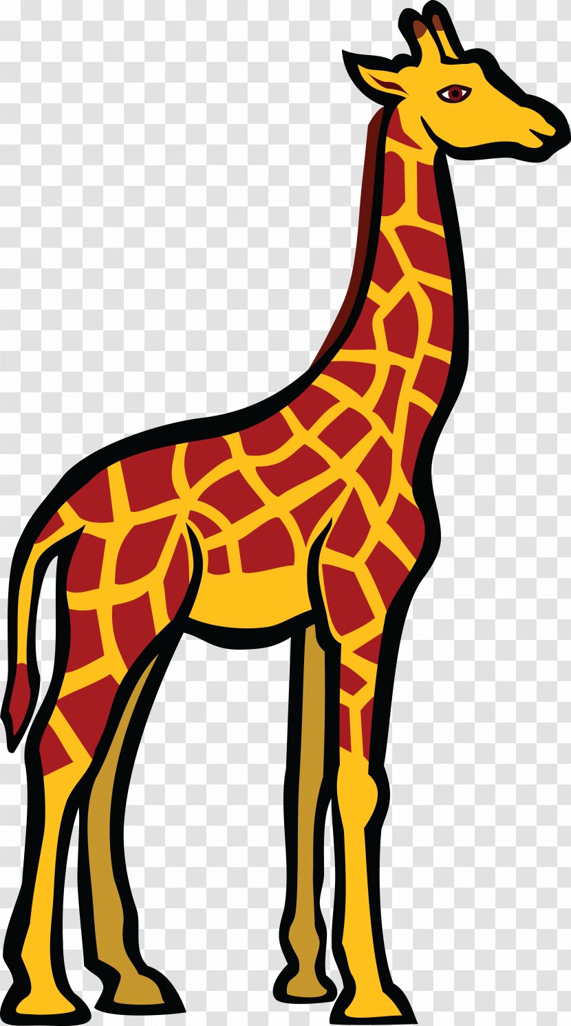 Giraffe Clip Art - Terrestrial Animal - Vector Transparent PNG