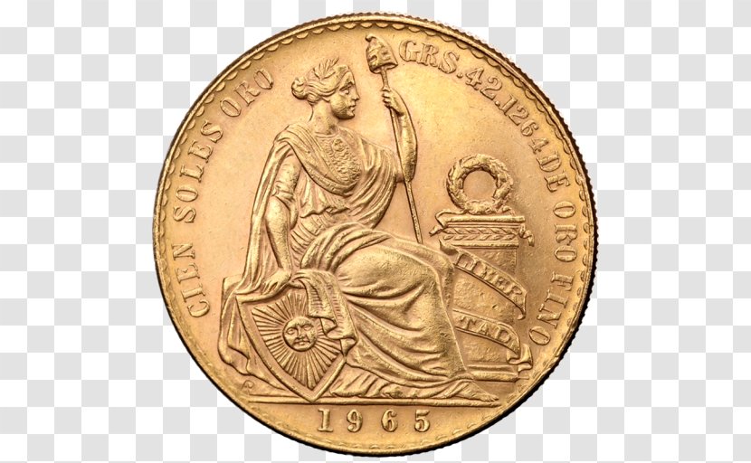 Coin Peruvian Sol Gold - Peso Transparent PNG