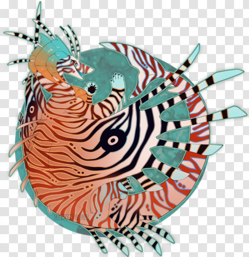 Turquoise Fish - Lion Transparent PNG