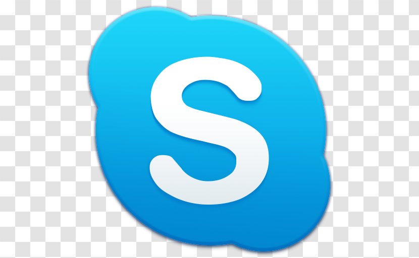 Blue Text Symbol Aqua - Skype Transparent PNG