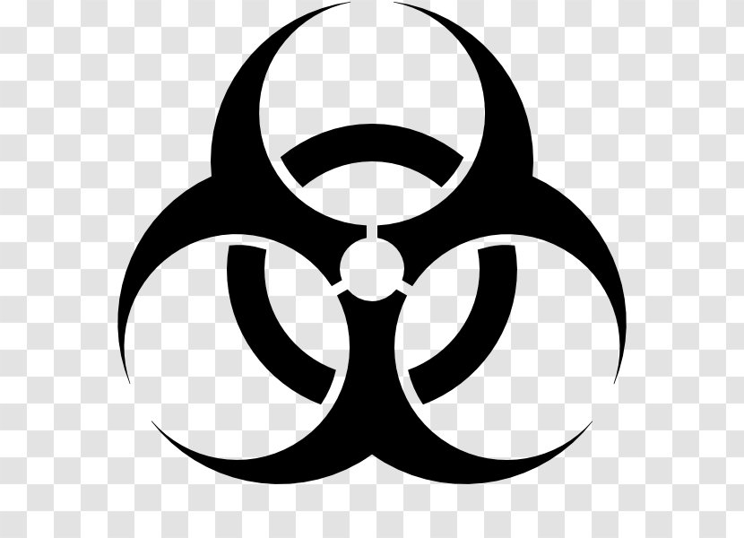 Biological Hazard Symbol Sign - Monochrome Transparent PNG
