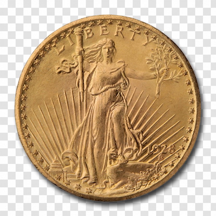 Gold Coin Saint-Gaudens Double Eagle Mint - Sales Transparent PNG