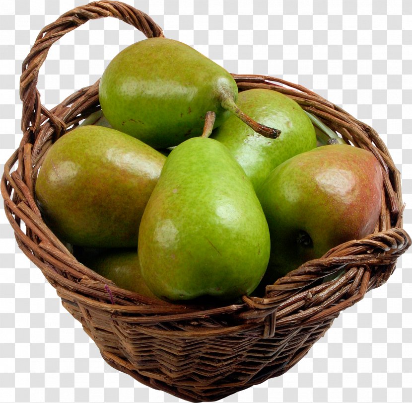 Pear Clip Art - Image File Formats - Green Pears In Basket Transparent PNG