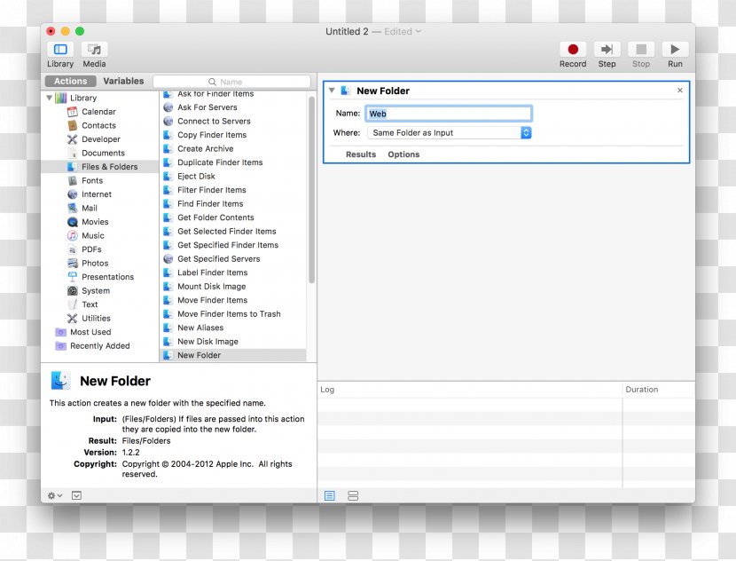 Automator MacOS Finder Apple - Context Menu - Acorn Transparent PNG