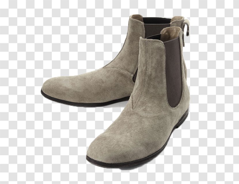 Shoe Boot Comfort Suede - Beige - Brown Boots Transparent PNG