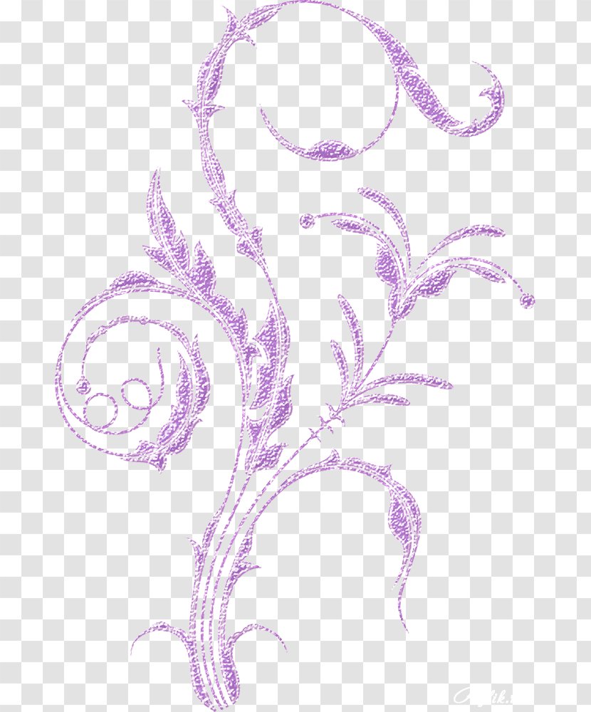 Visual Arts Drawing Delicate Clip Art - Ornament - Violet Transparent PNG