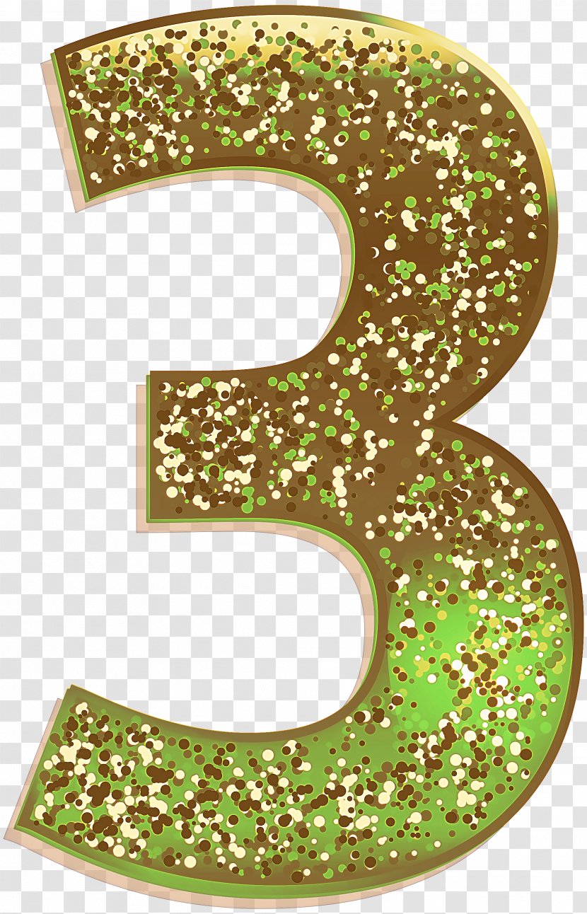 Green Number Font Symbol Glitter Transparent PNG