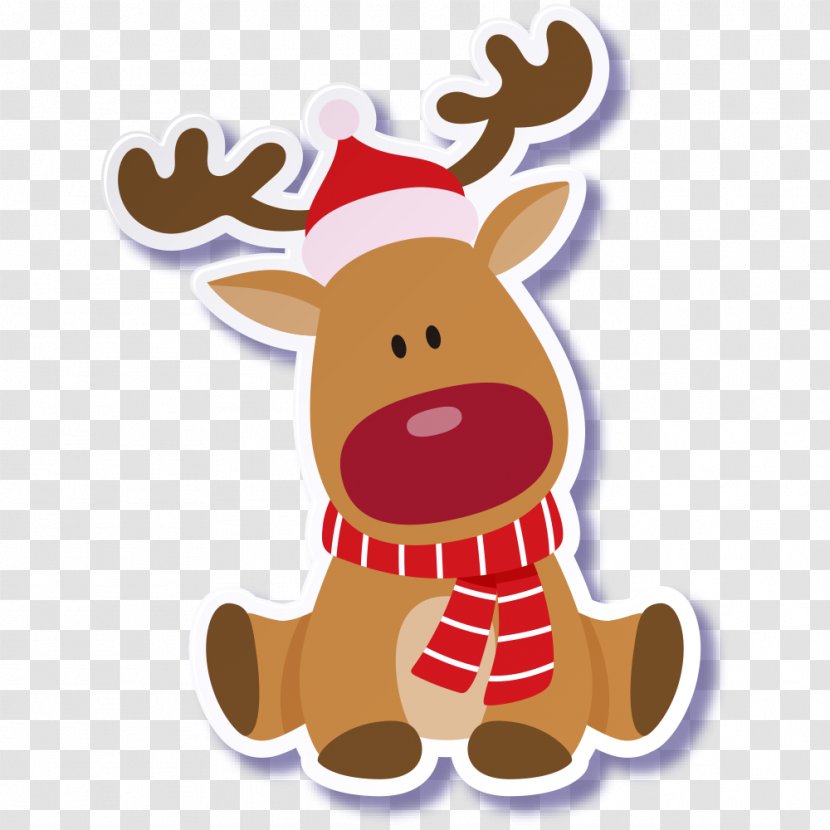 Rudolph Reindeer Santa Claus Christmas - Feliz Navidad - Cute Dog Transparent PNG