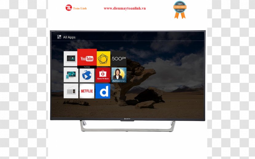 LED-backlit LCD Bravia Sony 1080p Television - Smart Tv Transparent PNG