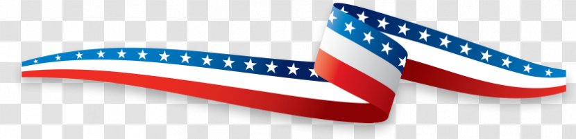Flag Of The United States Ribbon - Text Transparent PNG