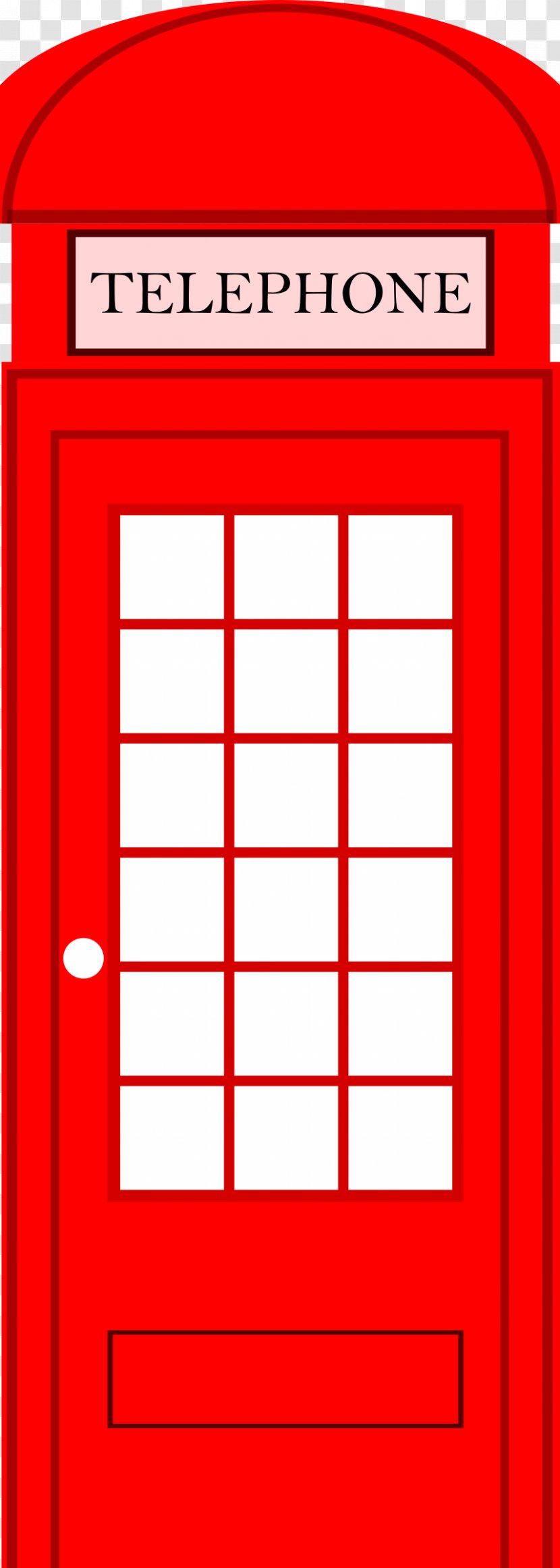 London Telephone Booth Red Box Clip Art - Cartoon Cliparts Transparent PNG