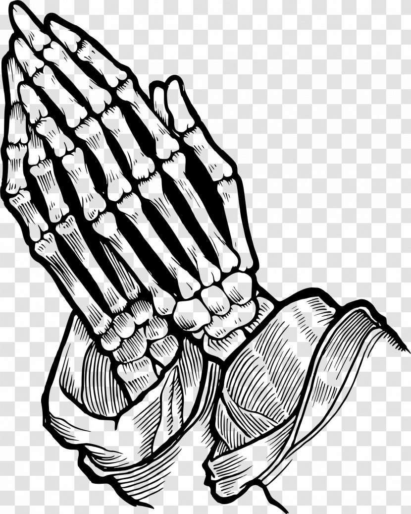 Praying Hands Human Skeleton Drawing Prayer - Plant - Pray Transparent PNG