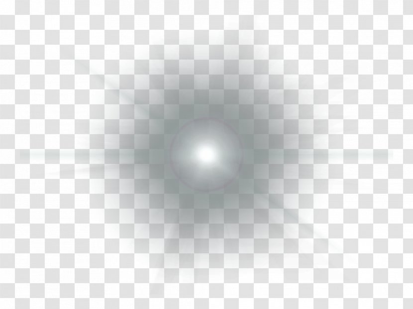 White Circle Black Pattern - Simple Light Effect Element Transparent PNG