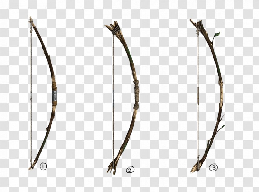 Concept Art Bow And Arrow Weapon - Longbow Transparent PNG