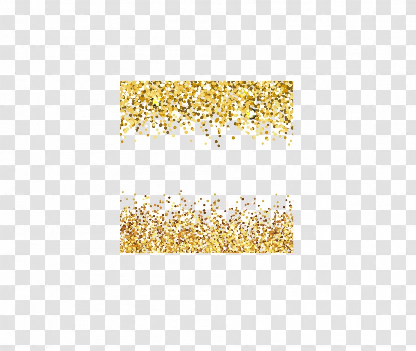 Light Particle Euclidean Vector - Rectangle - Gold Powder Transparent PNG