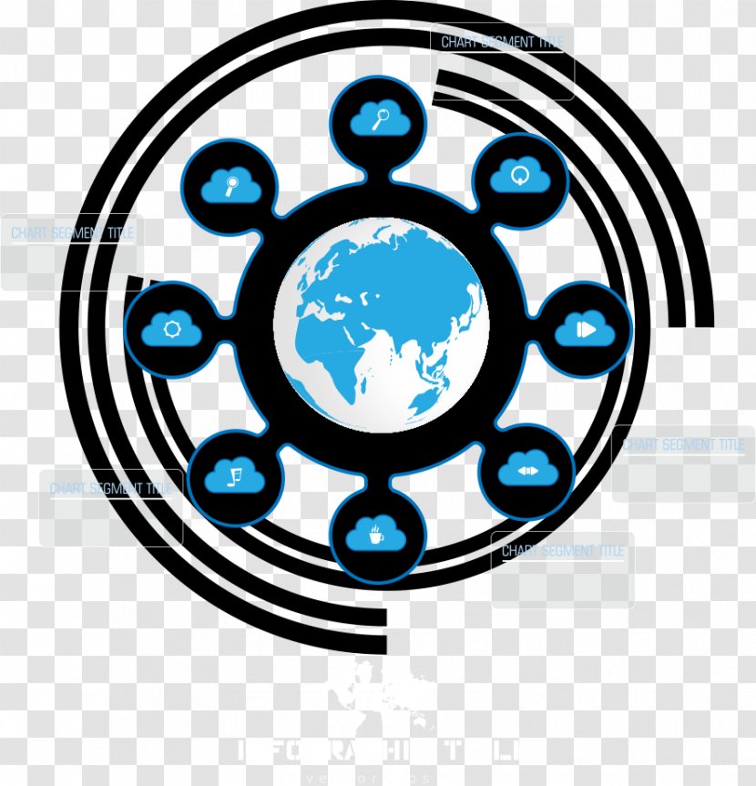 Earth Circle - Blue Vector Chart Transparent PNG