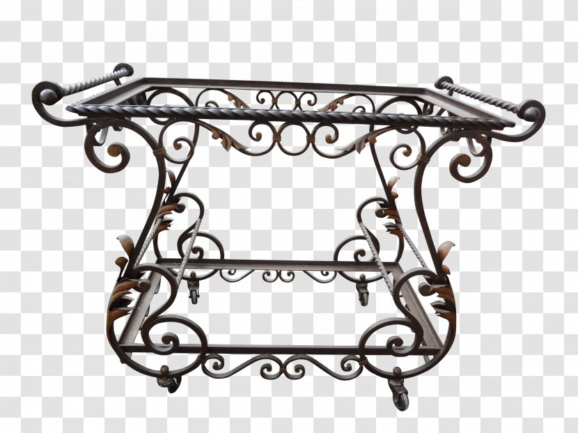 Wrought Iron Table Serving Cart Furniture Transparent PNG