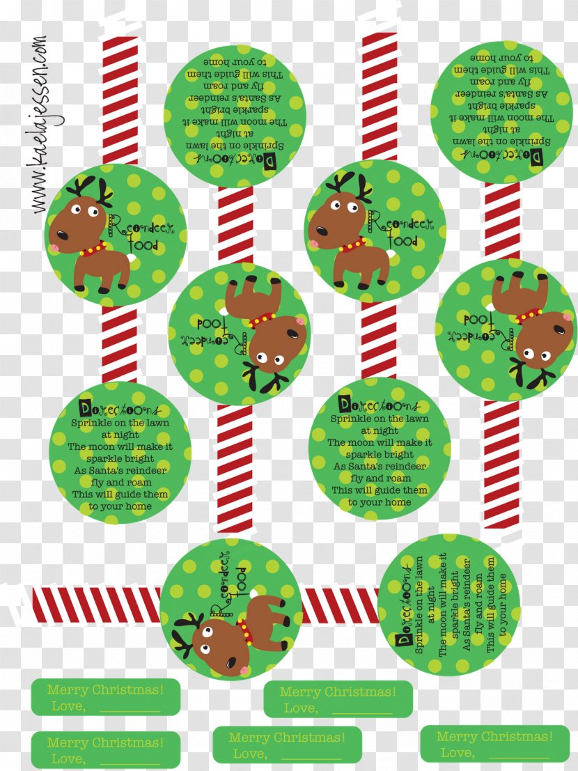 Reindeer Christmas Label Santa Claus Food - Biscuits Transparent PNG