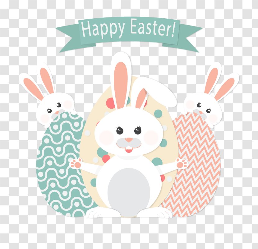 Easter Bunny Rabbit Euclidean Vector Egg - Decorating Transparent PNG