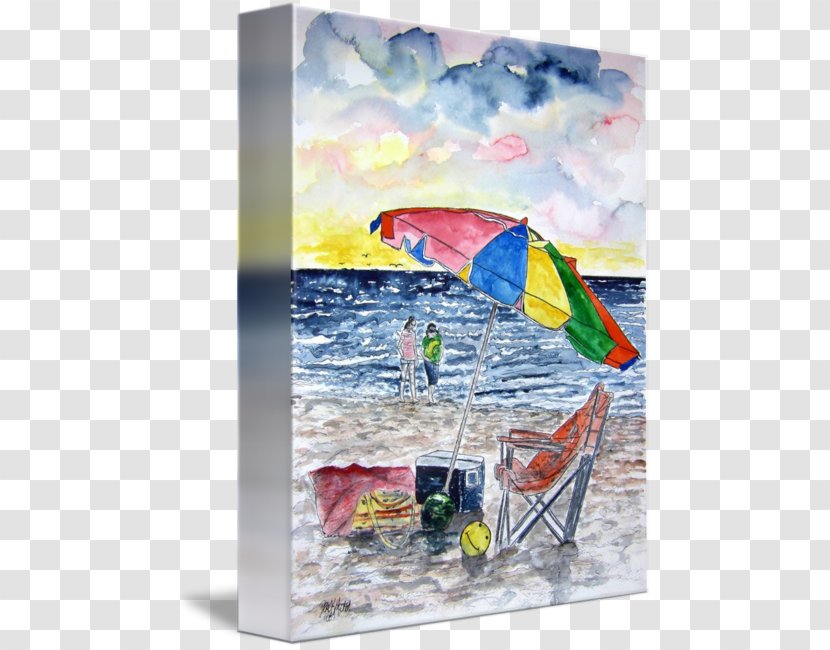 Watercolor Painting Gallery Wrap Clearwater Beach Canvas - Art Transparent PNG