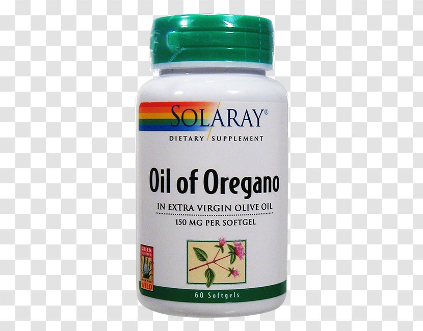Dietary Supplement Solaray Oil Of Oregano 150 Mg 60 Softgels Herb - Medicinal Plants Transparent PNG