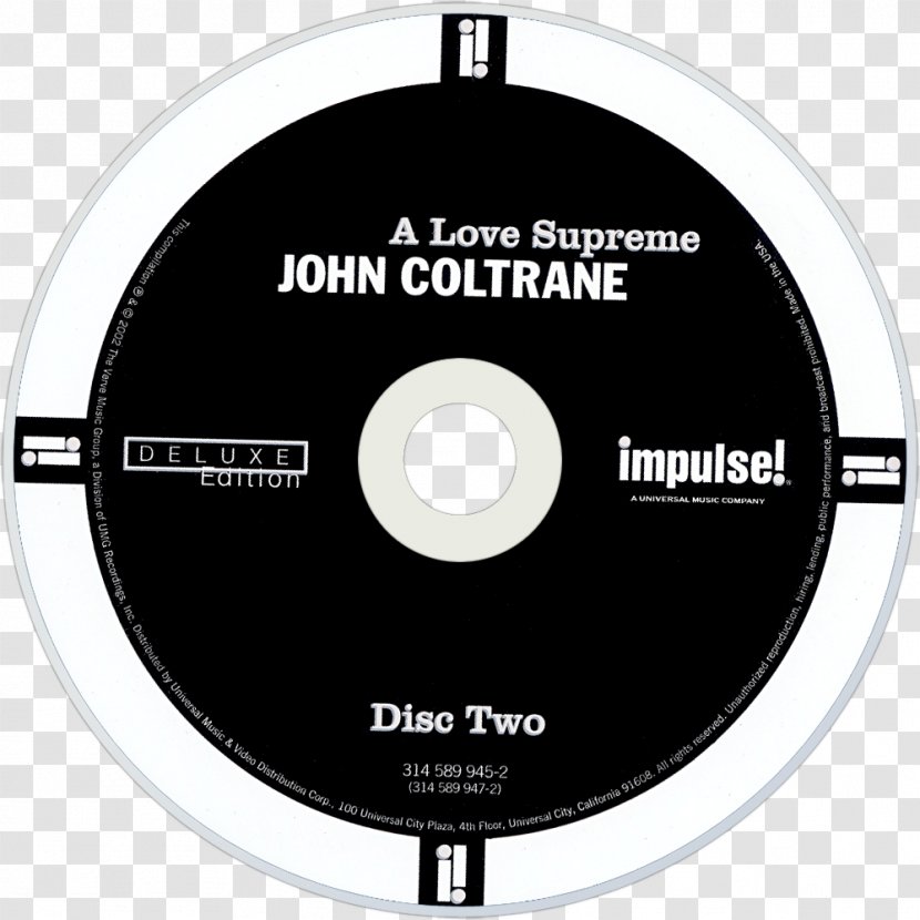 Compact Disc A Love Supreme Album Interstellar Space Coltrane - Watercolor Transparent PNG