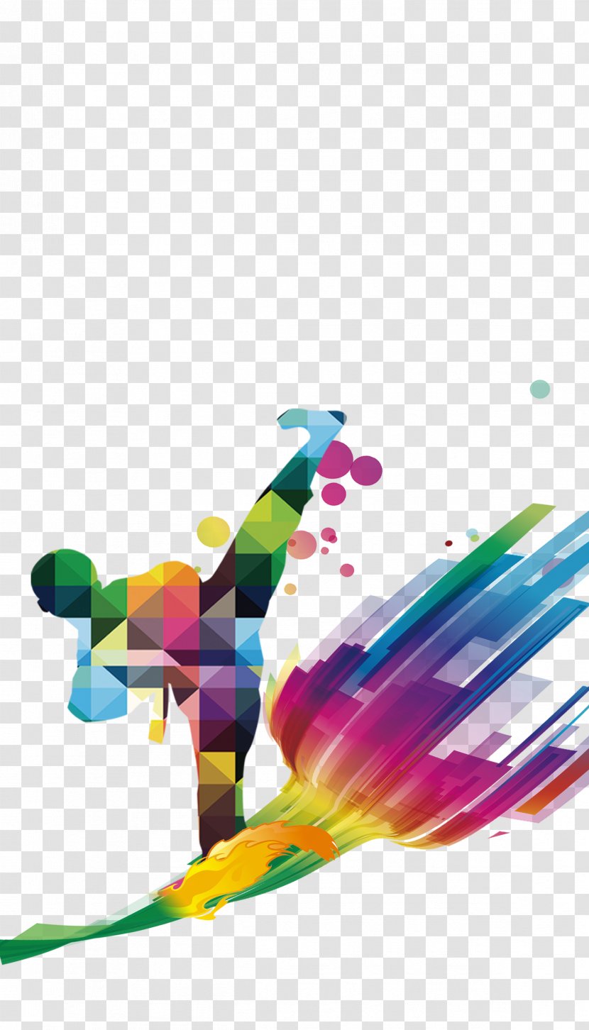 Taekwondo Poster Silhouette Graphic Design - Sport - Cool Color Transparent PNG