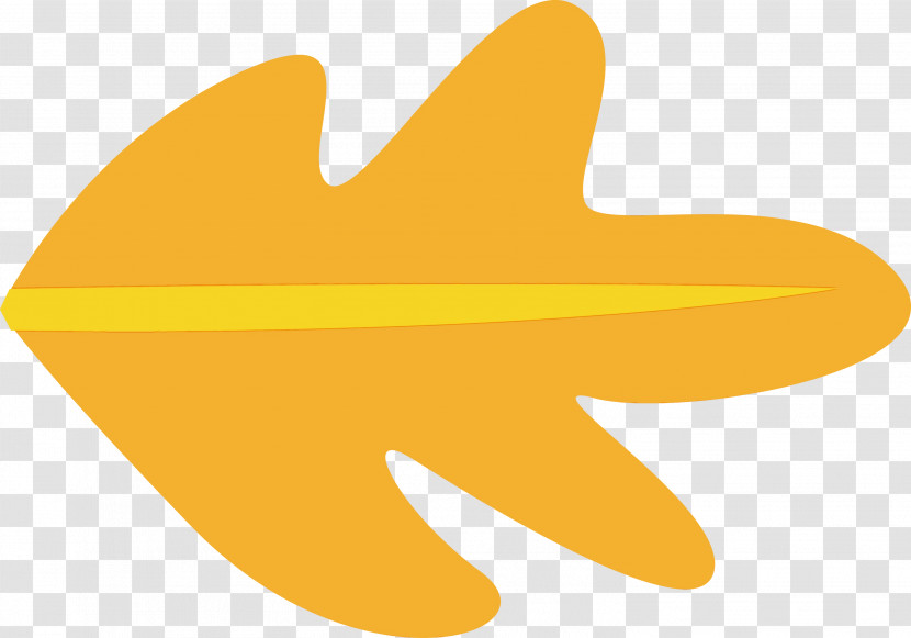 Leaf Line Angle Yellow Meter Transparent PNG
