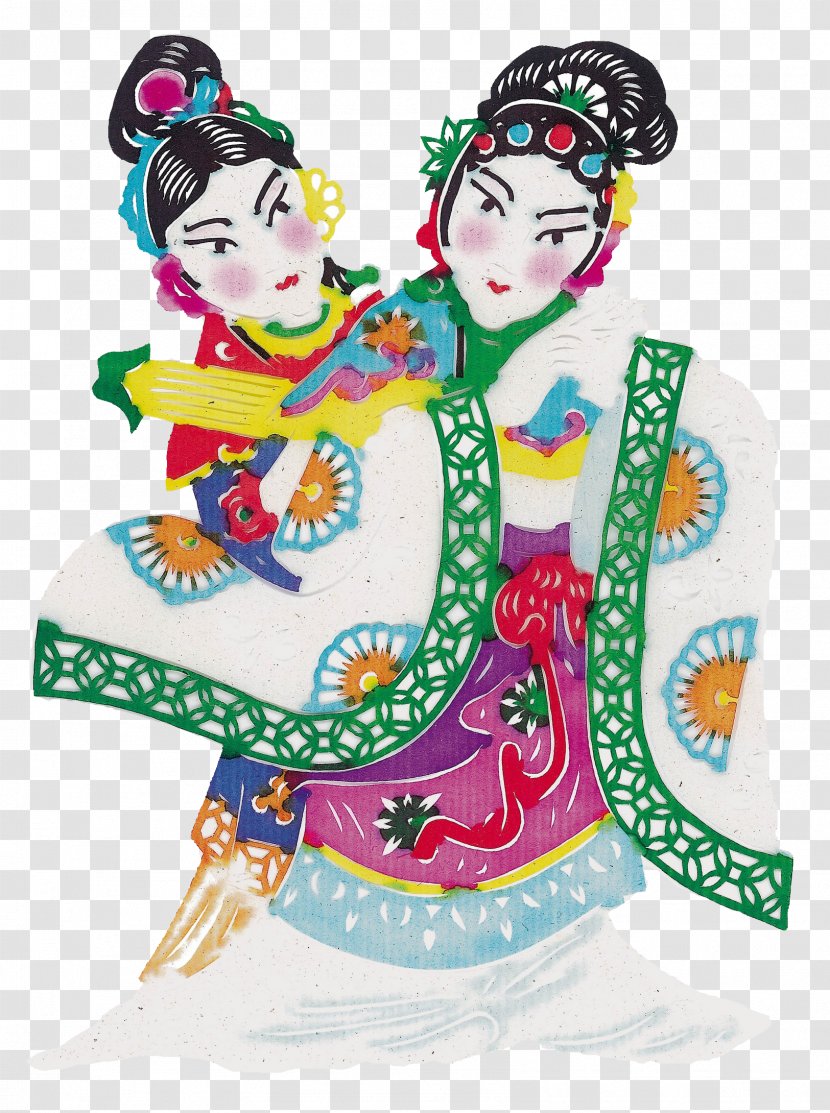 Papercutting Chinese Paper Cutting Folk Art - Tradition - Watercolor Opera Transparent PNG