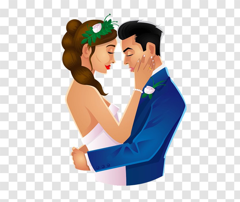 Wedding Marriage Couple Clip Art - Cartoon Transparent PNG