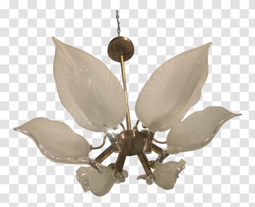 Murano Glass Light Fixture Chandelier Barovier & Toso - Frond Transparent PNG