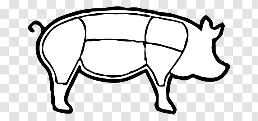 Canidae Cattle Horse Dog Pack Animal - Black And White - Ham Sausage Transparent PNG