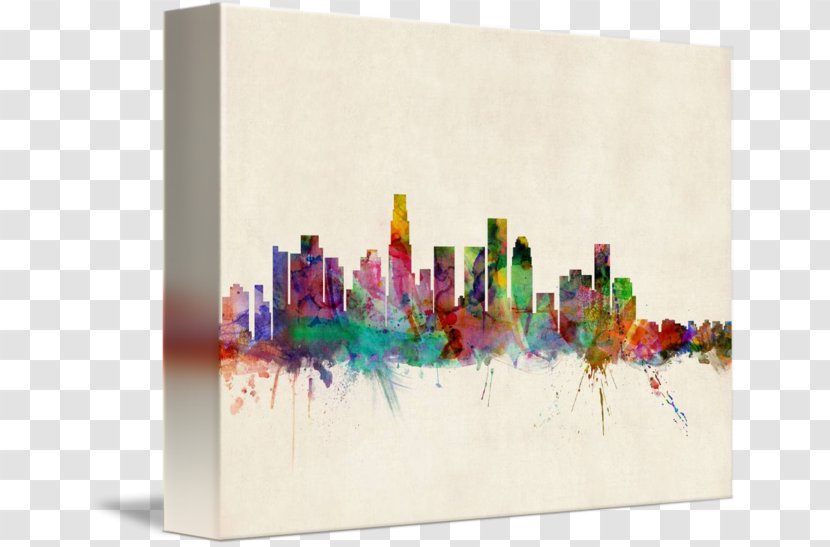 Los Angeles Canvas Print Gallery Wrap Skyline - City Transparent PNG