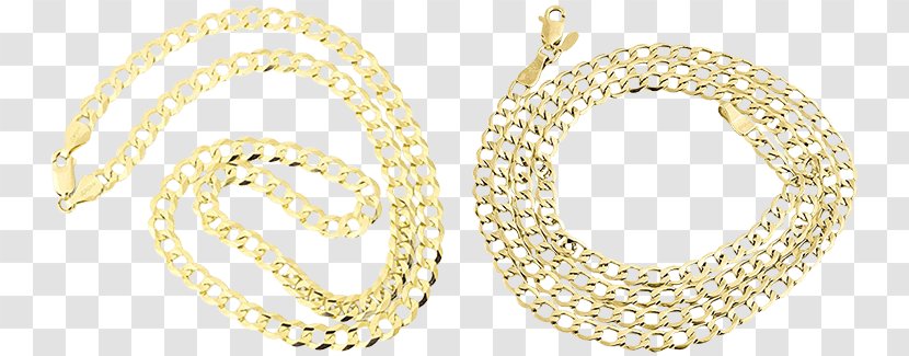 Earring Necklace Chain Colored Gold - Fashion Accessory - Cuban Link Transparent PNG