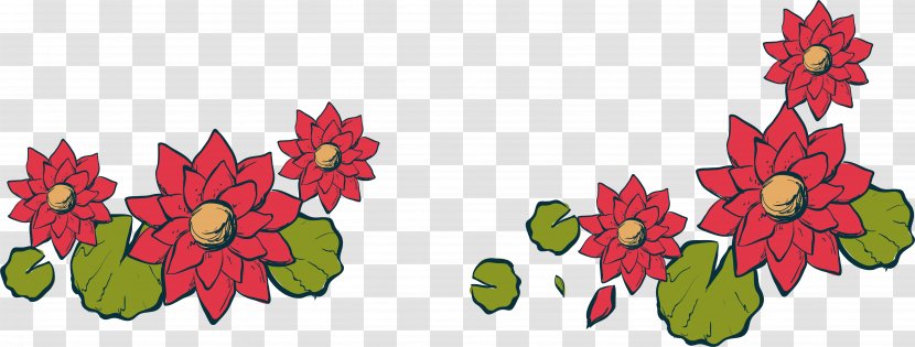Red Hand Painted Lotus - Search Engine - Tree Transparent PNG