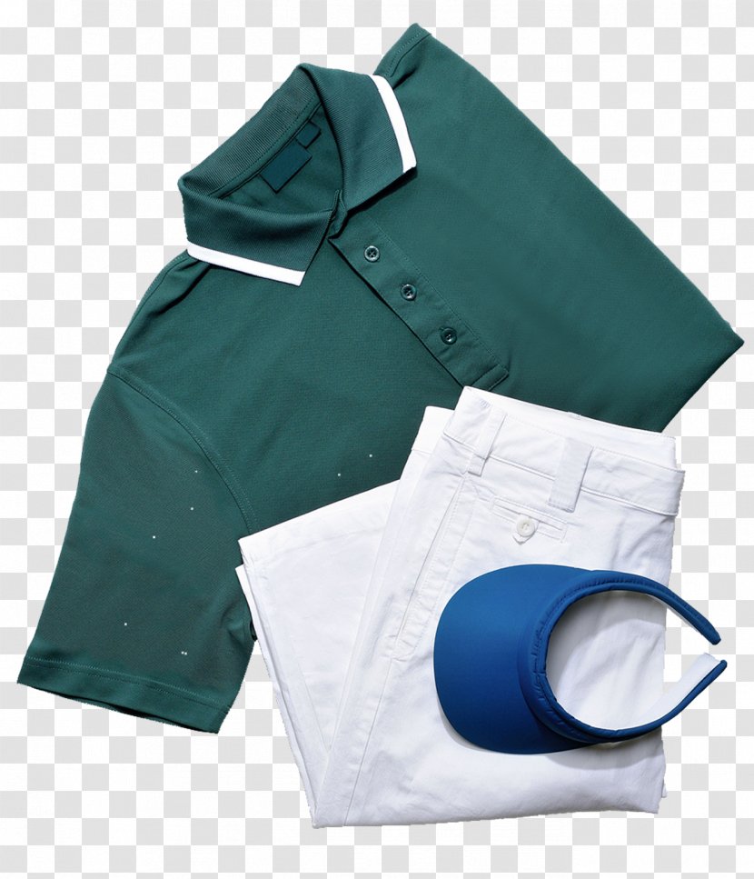 T-shirt Sleeve Polo Shirt Collar - Turquoise - Lapel Green Transparent PNG