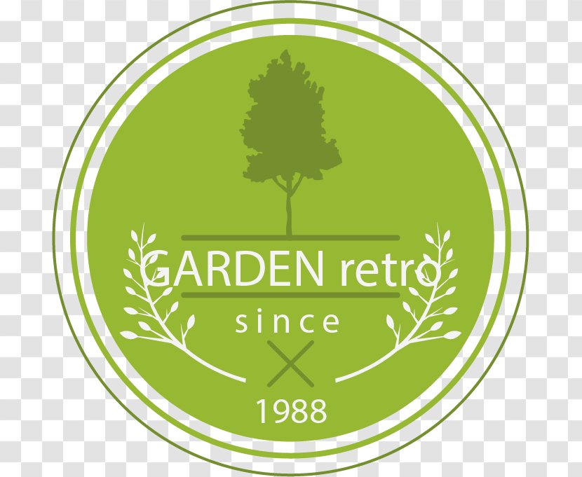 Logo - Vector Green Vintage Garden Signs Transparent PNG