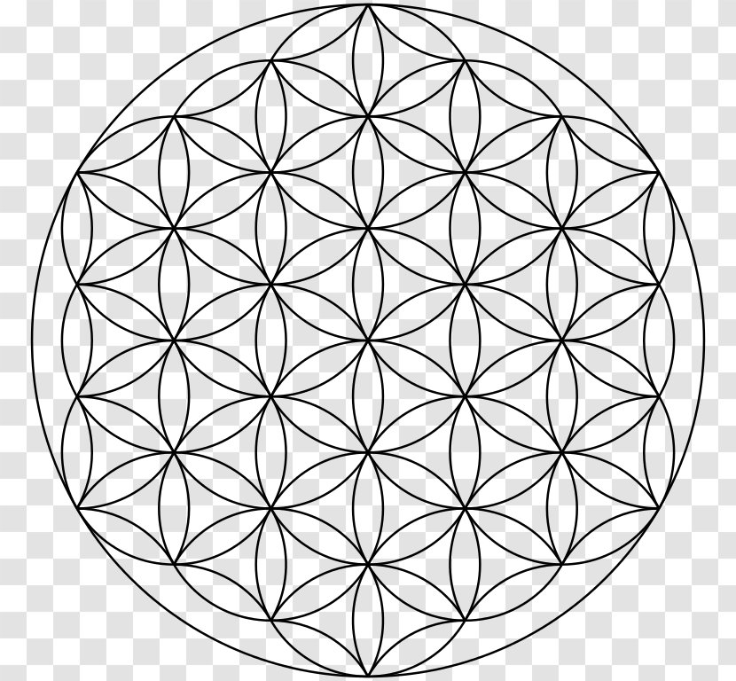 Sacred Geometry Overlapping Circles Grid - Symbol - Circle Transparent PNG