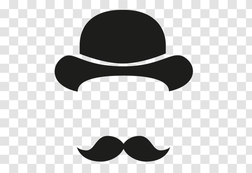 Top Hat Moustache Drawing Party - Silhouette Transparent PNG