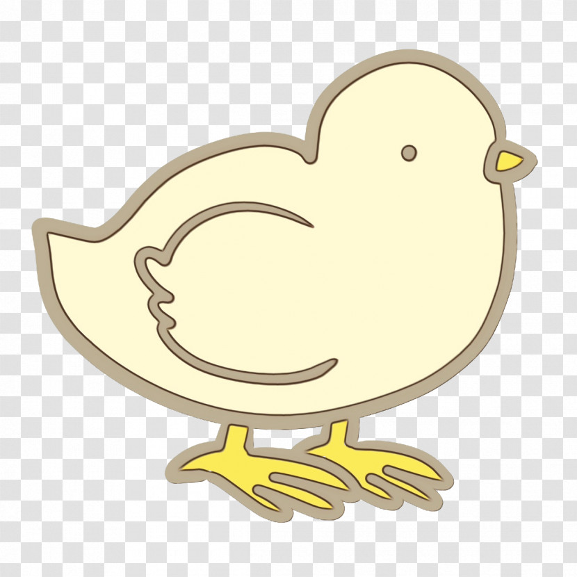 Duck Chicken Yellow Beak Cartoon Transparent PNG