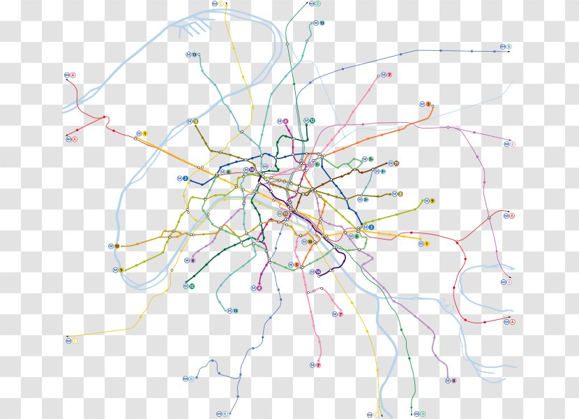 Paris Métro Rapid Transit Mappa Della Metropolitana Di Parigi - Watercolor Transparent PNG