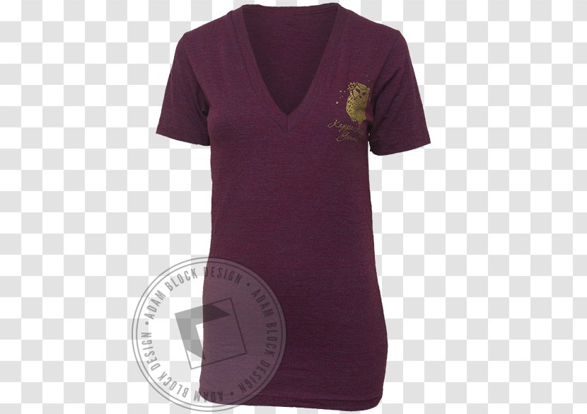 T-shirt Sleeve Bluza Neck - Purple - Masquerade Ball Transparent PNG