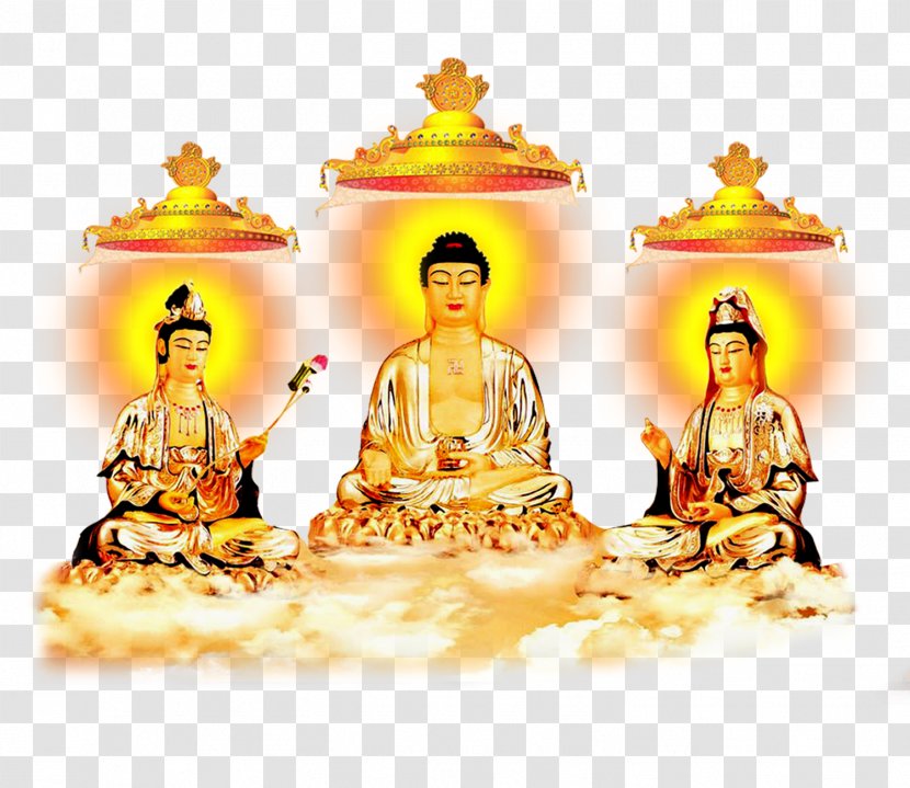 Golden Buddha Jambudvipa Bodhisattva Buddhism Guanyin - Buddhist Temple - Goddess Of Mercy Transparent PNG