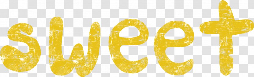 Yellow Food Font - SWEET Decorative Letters Element Transparent PNG