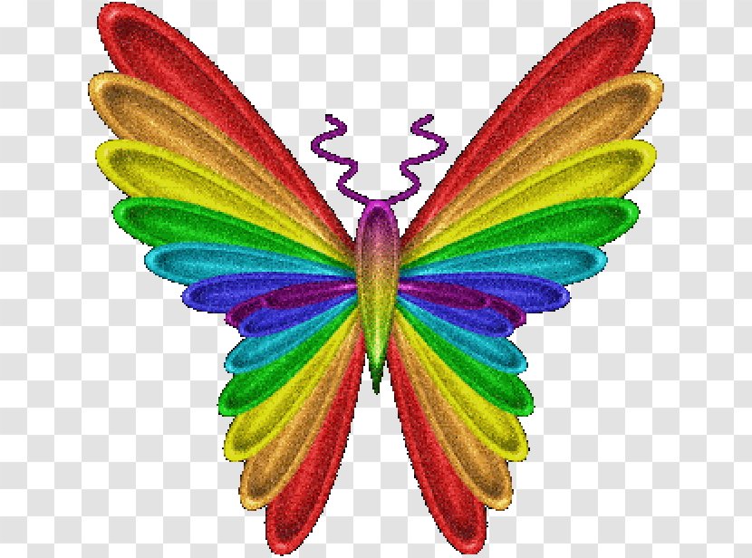 Butterfly Clip Art Rainbow Color Image - Light Transparent PNG